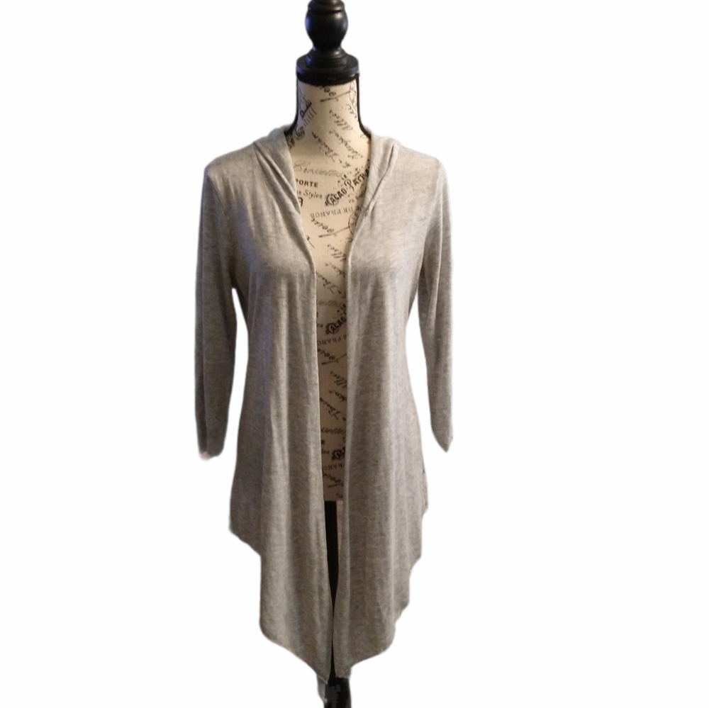 Allen B. Hooded tunic cardigan Boho Y2K Beachy Cozy